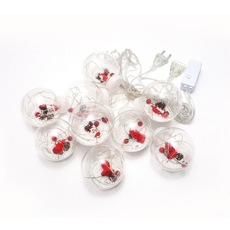 Varal de Luzes Decorativas Natal com 10 Bolinhas | Canto Decor Canto Decor