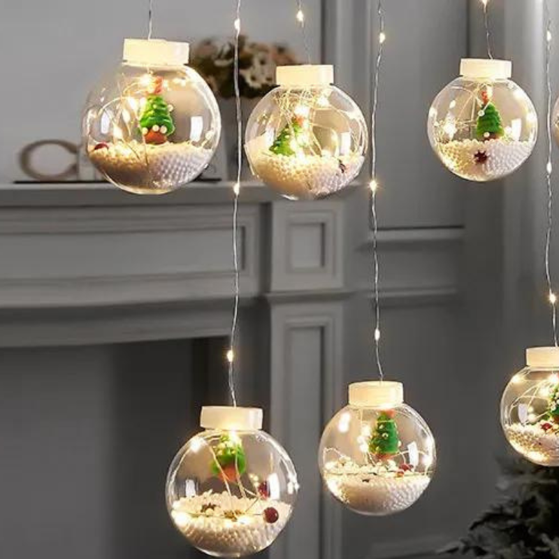 Varal de Luzes Decorativas Natal com 10 Bolinhas | Canto Decor Canto Decor