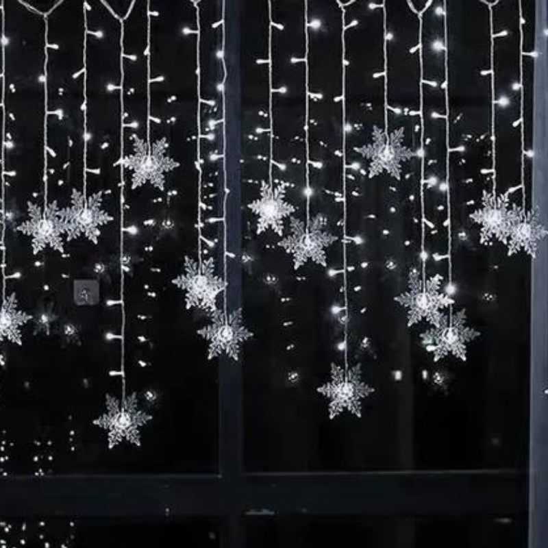 Varal de Luzes LED Flocos de Neve Natalino | Canto Decor Canto Decor