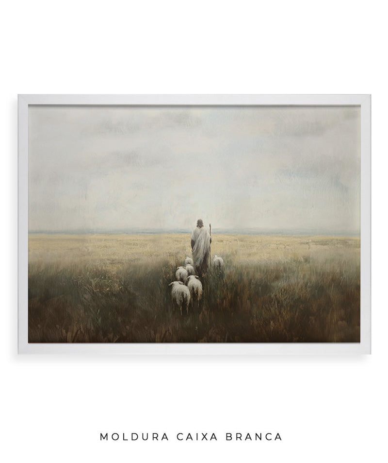 Quadro “Jesus e Suas Ovelhas” – Um Chamado de Fé para o Seu Lar 🐑🤍 Decore Paz