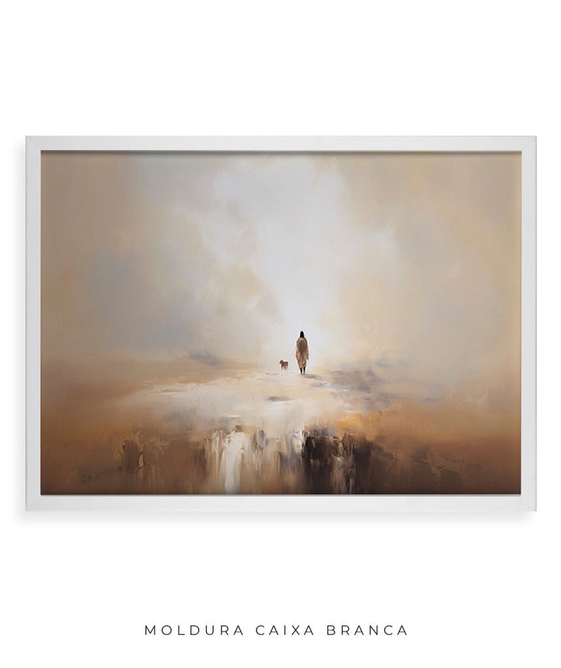 Quadro Decorativo: Jesus, o Bom Pastor | Alta Resolução 4K 🖼️🤎