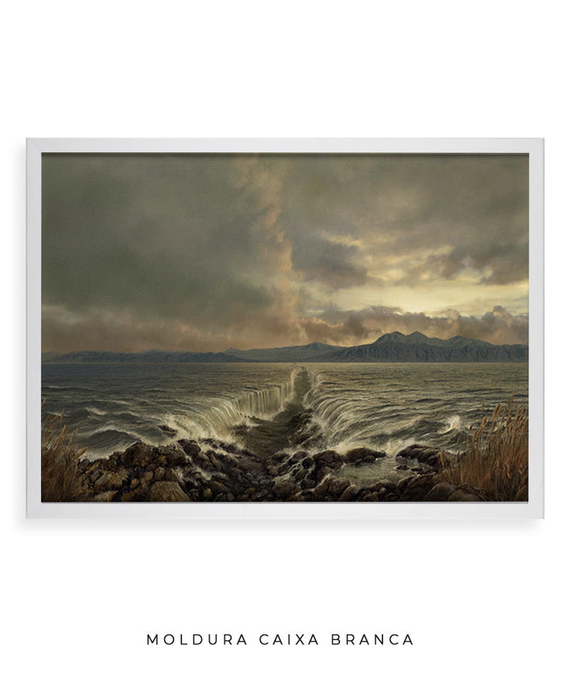 Mar Vermelho dividido: um passo de fé cria caminho no mar 🗺️🗾| Quadro Decorativo Representando a Bíblia - Decore PAZ Decore Paz