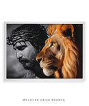 Jesus e o Leão de Judá: Quadro Decorativo | Arte Cristã em Alta Resolução 4K ✝🦁