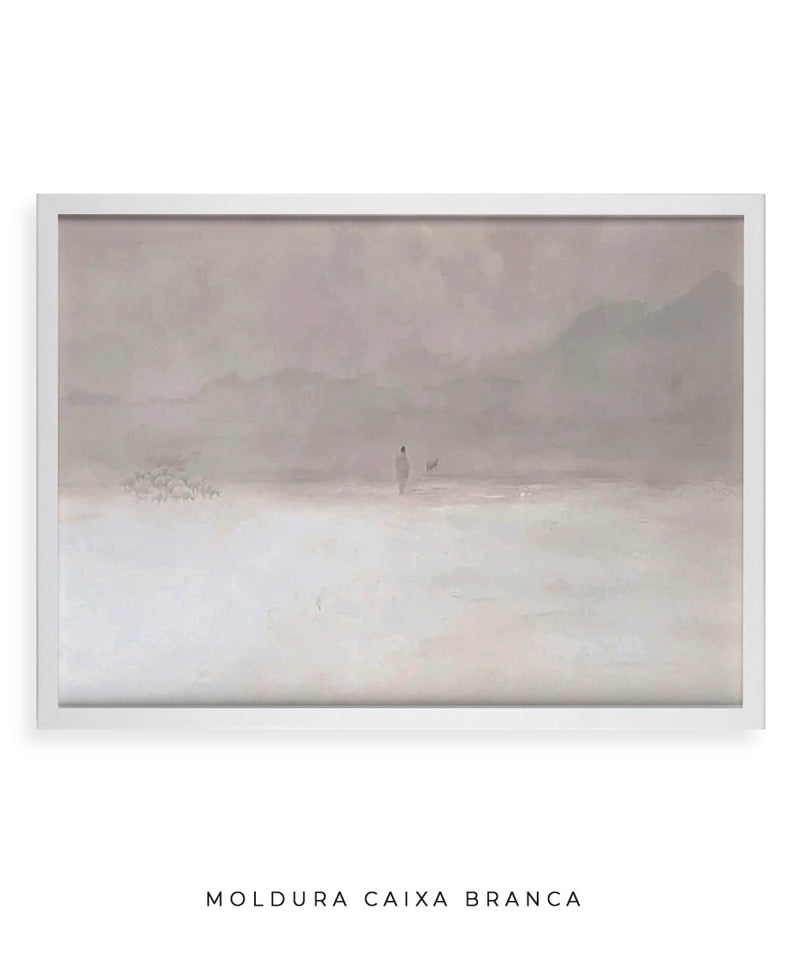 Jesus Restaurando o Cordeiro | Quadro Cristão Minimalista tons terrosos - Decore PAZ 🐑