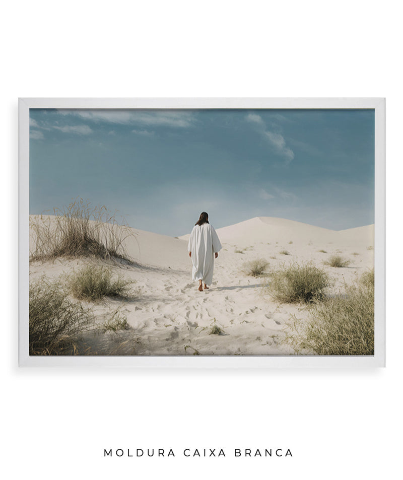Quadro Decorativo: Jesus no Deserto | Decore Paz 4K 🙏🏼🏜️