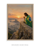 Quadro: Jesus está com o Brasil. | Arte temática de cristo no Rio de Janeiro | 4K Decore PAZ