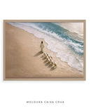 Quadro Cristão: Ele Me Guia em Águas Tranquilas | Salmo 23:2 – Arte Bíblica 4K Decore PAZ 🌊🐑