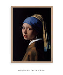 Quadro Decorativo Moça com Brinco de Pérola - Johannes Vermeer 🦪 | Arte Clássica 4K - Decore PAZ