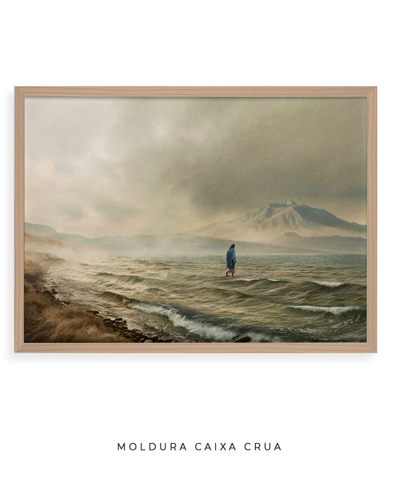 Quadro Decorativo: Jesus Caminhando Sobre as Águas | Alta resolução 4K 🖼️