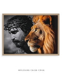 Jesus e o Leão de Judá: Quadro Decorativo | Arte Cristã em Alta Resolução 4K ✝🦁