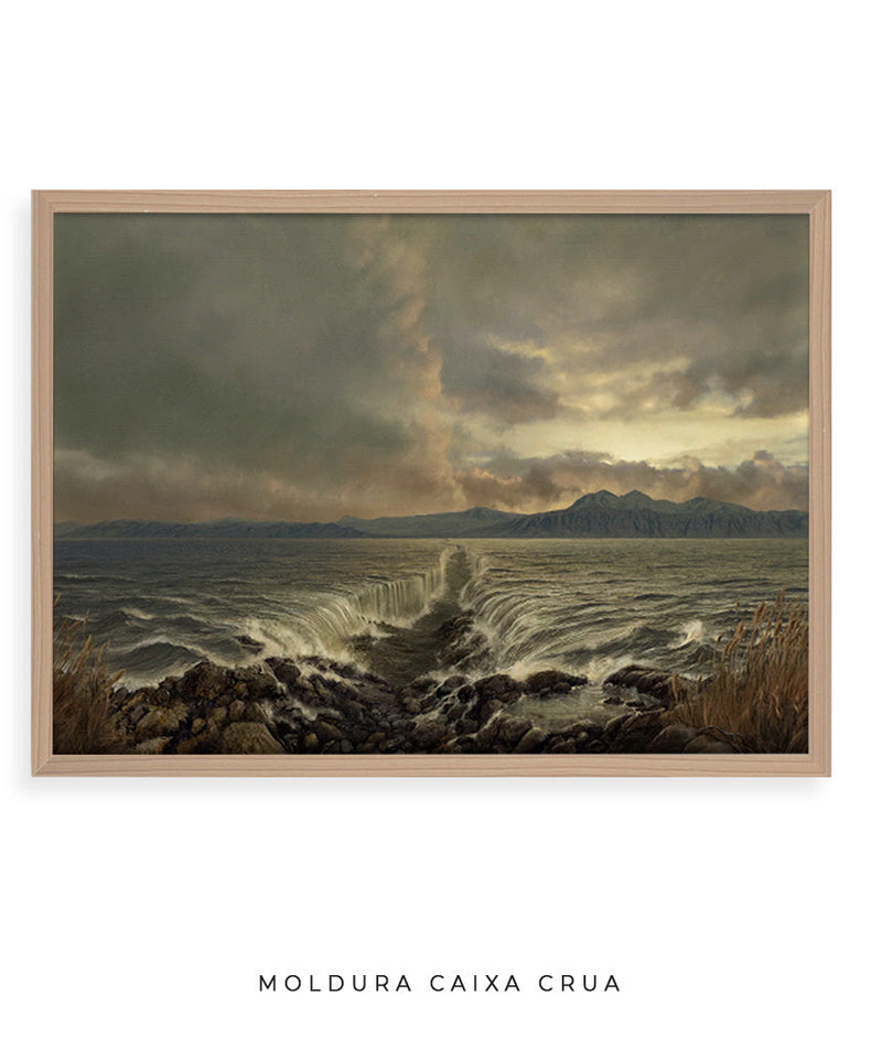 Mar Vermelho dividido: um passo de fé cria caminho no mar 🗺️🗾| Quadro Decorativo Representando a Bíblia - Decore PAZ Decore Paz