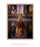 Quadro: Superação do Ano |  disciplina e mentalidade de leão em Nova York | Desenvolvimento pessoal - 🦁🏙️ | 4K - Autoria Decore PAZ