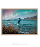 Quadro Decorativo: Jesus sobre o mar e a Aurora Boreal | Decore Paz 4K 🙏🏼🏞️