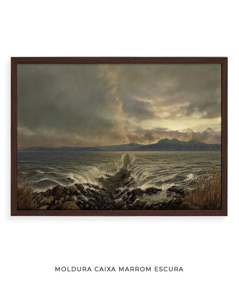 Mar Vermelho dividido: um passo de fé cria caminho no mar 🗺️🗾| Quadro Decorativo Representando a Bíblia - Decore PAZ Decore Paz
