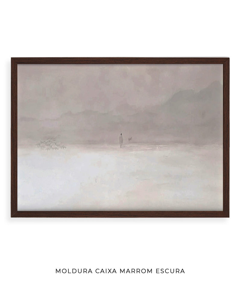 Jesus Restaurando o Cordeiro | Quadro Cristão Minimalista tons terrosos - Decore PAZ 🐑