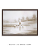 Quadro Para Sala Cristão: Jesus, o Pastor de Luz | Obra Espiritual Decorativa - Arte 4K Decore PAZ 🐑🕊️