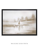 Quadro Para Sala Cristão: Jesus, o Pastor de Luz | Obra Espiritual Decorativa - Arte 4K Decore PAZ 🐑🕊️