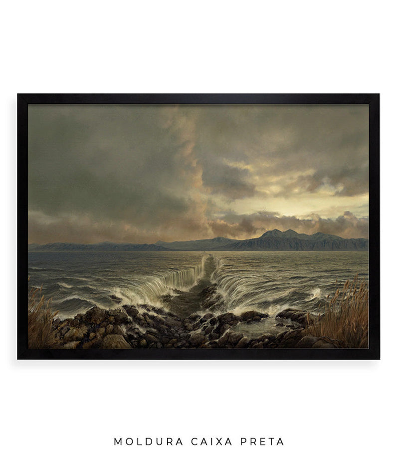 Mar Vermelho dividido: um passo de fé cria caminho no mar 🗺️🗾| Quadro Decorativo Representando a Bíblia - Decore PAZ Decore Paz