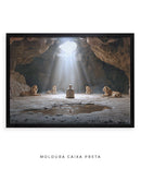 Quadro Cristão: Daniel na Cova dos Leões | Daniel 6:22 – Deus Fechou a Boca dos Leões | Arte Bíblica 4K Decore PAZ 🦁🙏