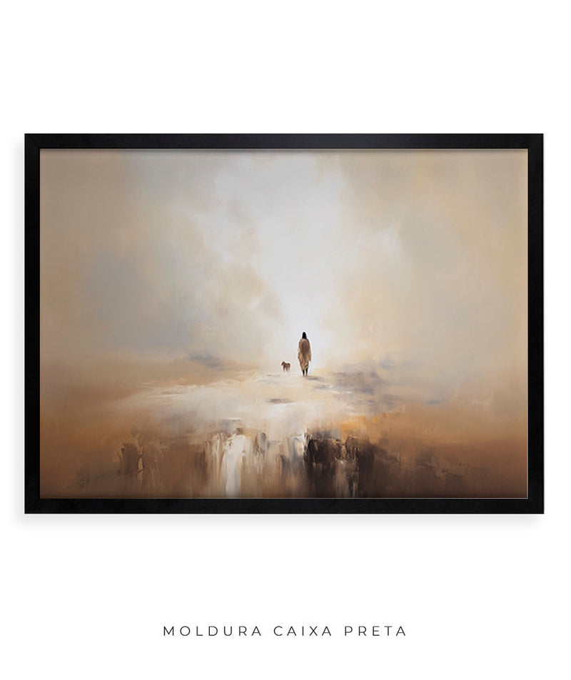 Quadro Decorativo: Jesus, o Bom Pastor | Alta Resolução 4K 🖼️🤎