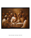 Quadro Cristão: Jesus e os Apóstolos Reunidos – A Última Ceia | Arte alta resolução 4K 🍞🍷