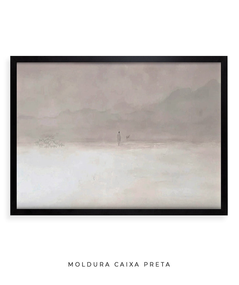 Jesus Restaurando o Cordeiro | Quadro Cristão Minimalista tons terrosos - Decore PAZ 🐑
