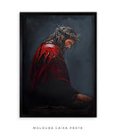 Príncipe Jesus com Capa Vermelha | Quadro decorativo Cristão 4K 🙌🏻👑🖼️