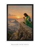 Quadro: Jesus está com o Brasil. | Arte temática de cristo no Rio de Janeiro | 4K Decore PAZ