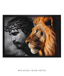 Jesus e o Leão de Judá: Quadro Decorativo | Arte Cristã em Alta Resolução 4K ✝🦁