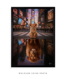 Quadro: Superação do Ano |  disciplina e mentalidade de leão em Nova York | Desenvolvimento pessoal - 🦁🏙️ | 4K - Autoria Decore PAZ