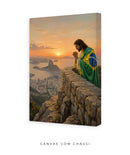 Quadro: Jesus está com o Brasil. | Arte temática de cristo no Rio de Janeiro | 4K Decore PAZ