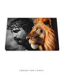 Jesus e o Leão de Judá: Quadro Decorativo | Arte Cristã em Alta Resolução 4K ✝🦁