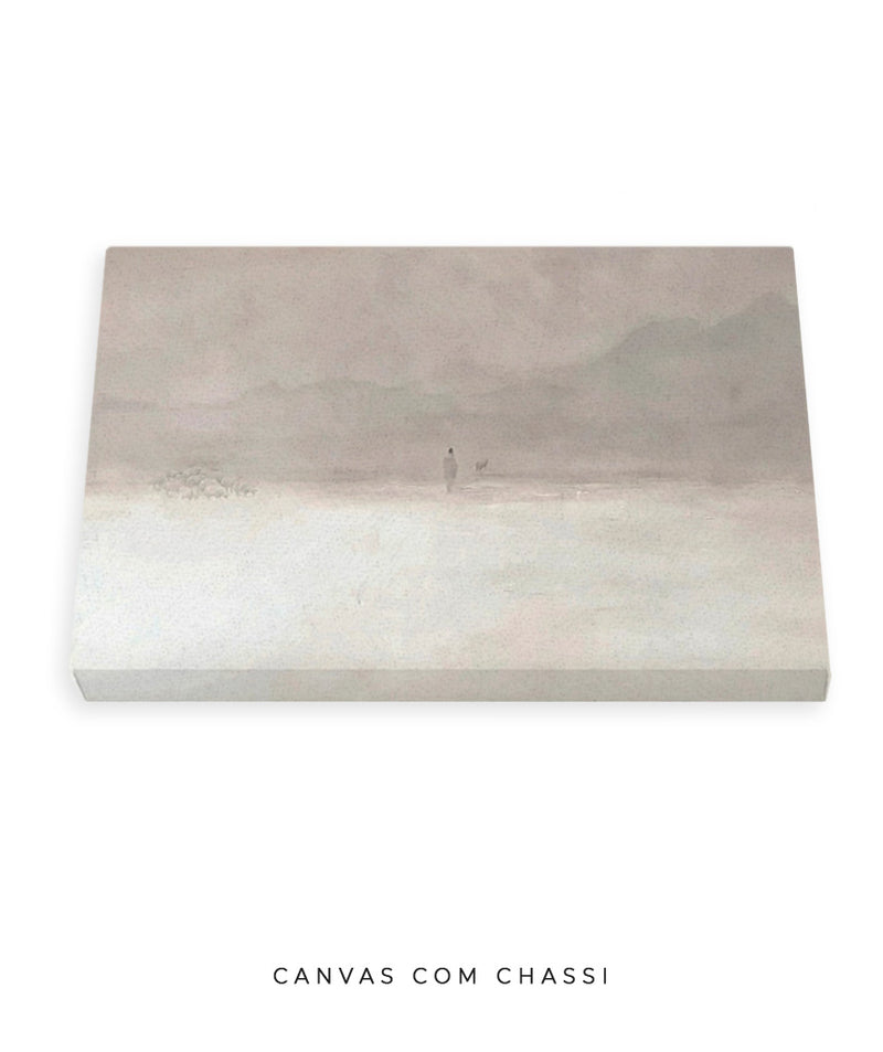 Jesus Restaurando o Cordeiro | Quadro Cristão Minimalista tons terrosos - Decore PAZ 🐑