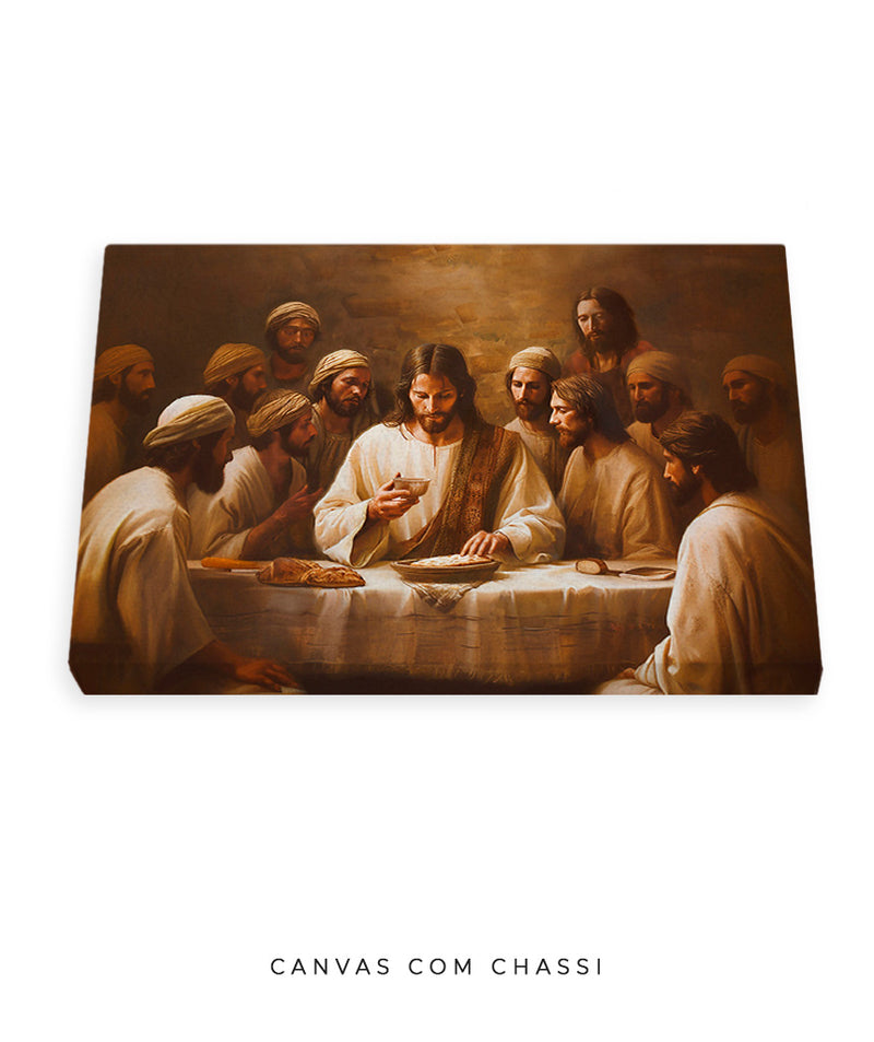 Jesus e os Apóstolos Reunidos – A Última Ceia | Quadro Decorativo alta resolução 4K 🍞🍷
