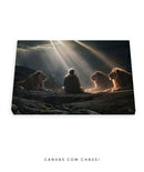 Quadro Bíblico: Daniel na Cova dos Leões | Daniel 6:22 – Deus Fechou a Boca dos Leões | 4K Decore PAZ 🦁🙏