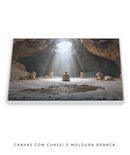 Quadro Cristão: Daniel na Cova dos Leões | Daniel 6:22 – Deus Fechou a Boca dos Leões | Arte Bíblica 4K Decore PAZ 🦁🙏