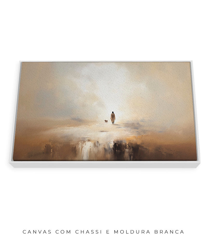Quadro Decorativo: Jesus, o Bom Pastor | Alta Resolução 4K 🖼️🤎