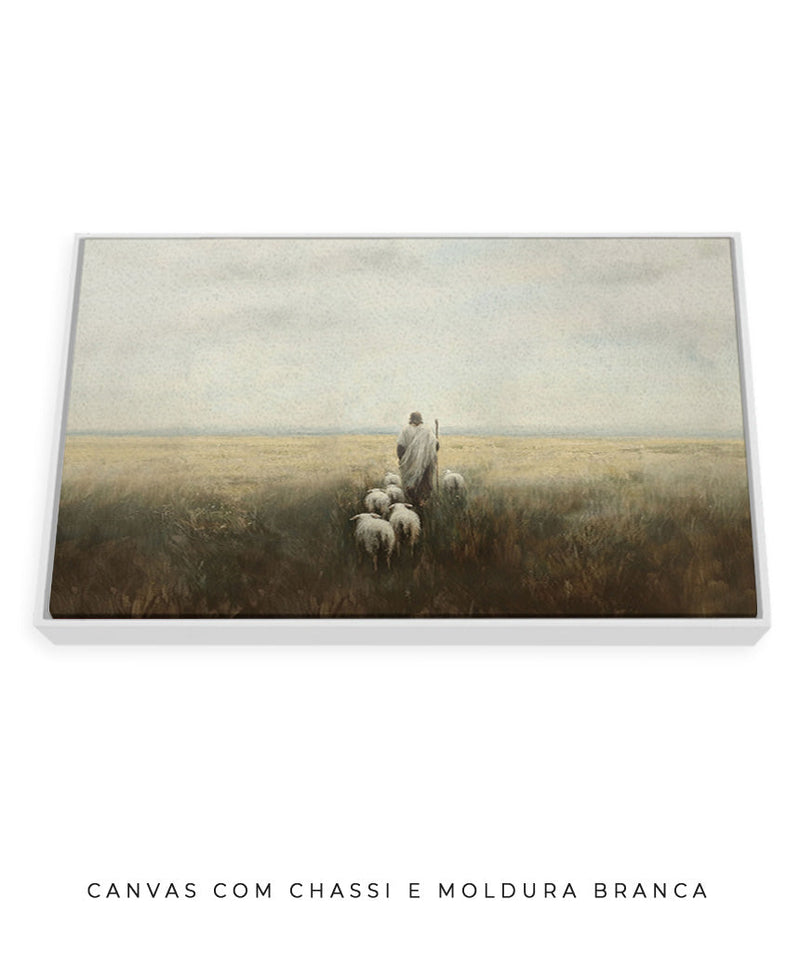 Quadro “Jesus e Suas Ovelhas” – Um Chamado de Fé para o Seu Lar 🐑🤍 Decore Paz