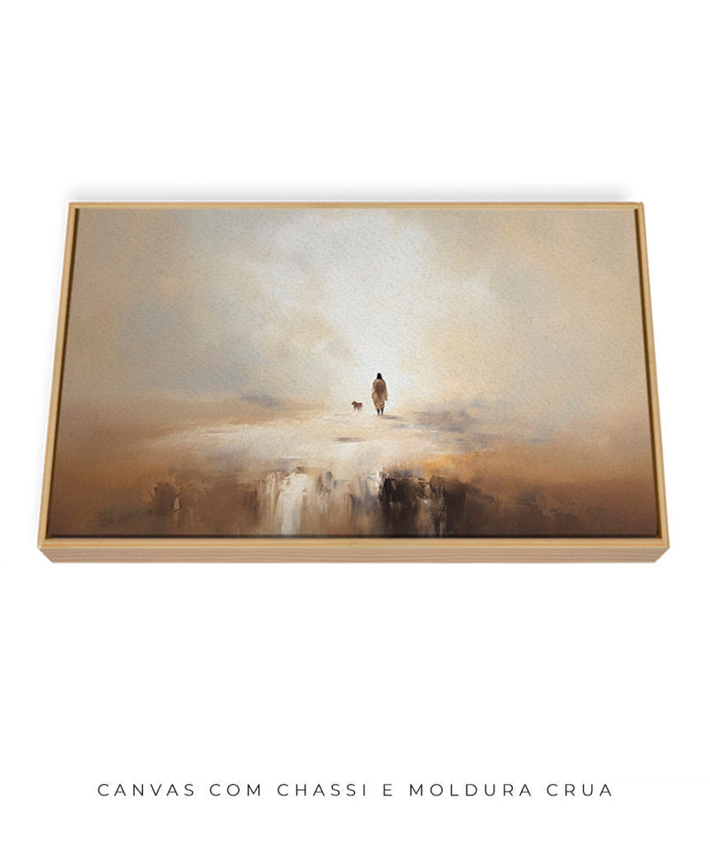 Quadro Decorativo: Jesus, o Bom Pastor | Alta Resolução 4K 🖼️🤎