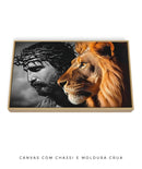 Jesus e o Leão de Judá: Quadro Decorativo | Arte Cristã em Alta Resolução 4K ✝🦁