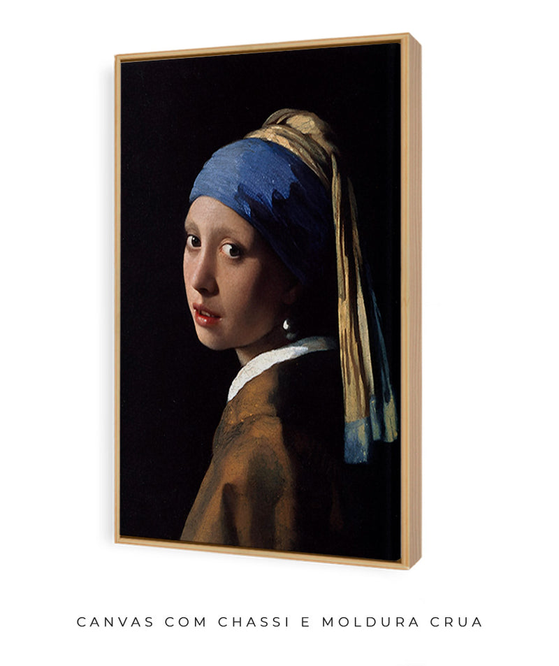 Quadro Decorativo Moça com Brinco de Pérola - Johannes Vermeer 🦪 | Arte Clássica 4K - Decore PAZ