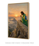 Quadro: Jesus está com o Brasil. | Arte temática de cristo no Rio de Janeiro | 4K Decore PAZ