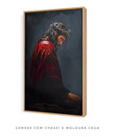 Príncipe Jesus com Capa Vermelha | Quadro decorativo Cristão 4K 🙌🏻👑🖼️
