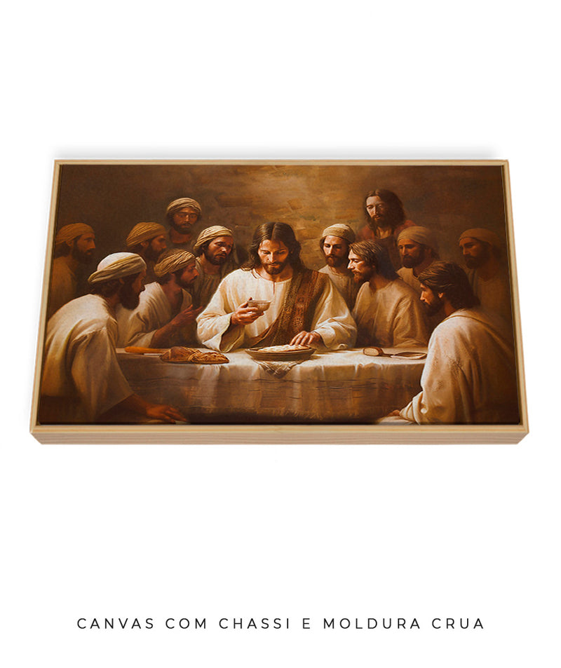 Jesus e os Apóstolos Reunidos – A Última Ceia | Quadro Decorativo alta resolução 4K 🍞🍷