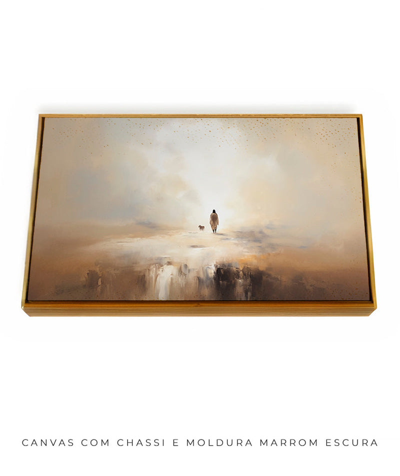 Quadro Decorativo: Jesus, o Bom Pastor | Alta Resolução 4K 🖼️🤎