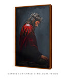 Príncipe Jesus com Capa Vermelha | Quadro decorativo Cristão 4K 🙌🏻👑🖼️