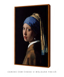 Quadro Decorativo Moça com Brinco de Pérola - Johannes Vermeer 🦪 | Arte Clássica 4K - Decore PAZ