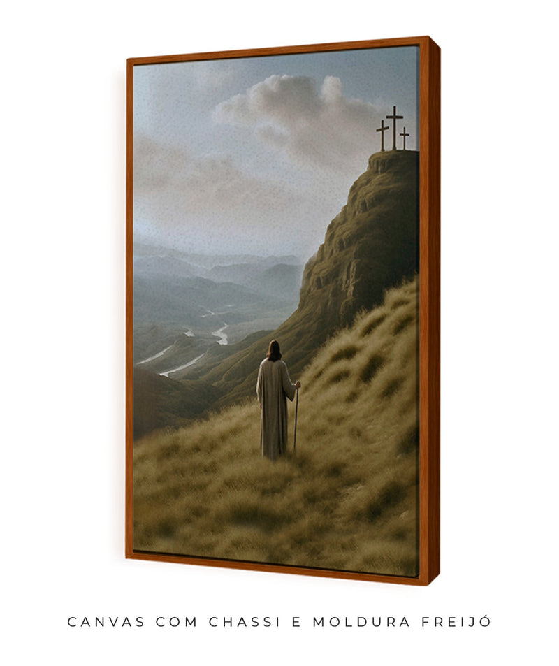 Jesus no Monte – Apreciando a Criação de Deus | Quadro Decorativo 4K, Decore PAZ ⛰️🌥️