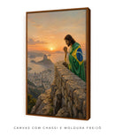 Quadro: Jesus está com o Brasil. | Arte temática de cristo no Rio de Janeiro | 4K Decore PAZ