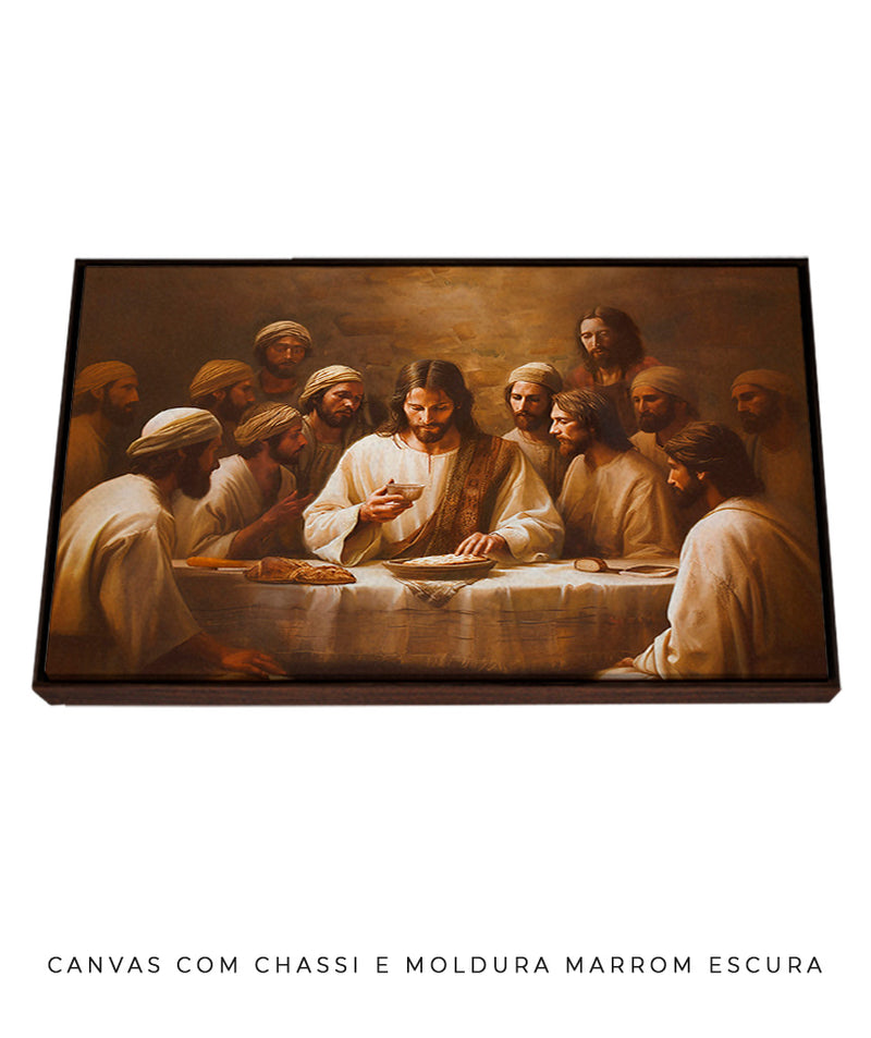 Jesus e os Apóstolos Reunidos – A Última Ceia | Quadro Decorativo alta resolução 4K 🍞🍷